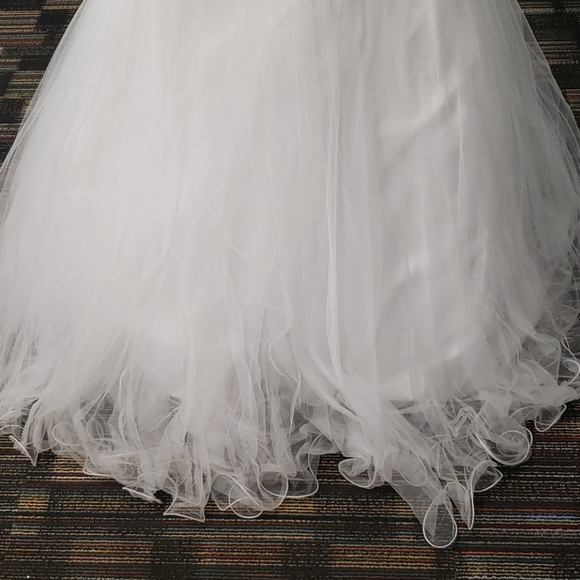 Blush,prom,white, strapless, mermaid, size 8 - Picture 3 of 14